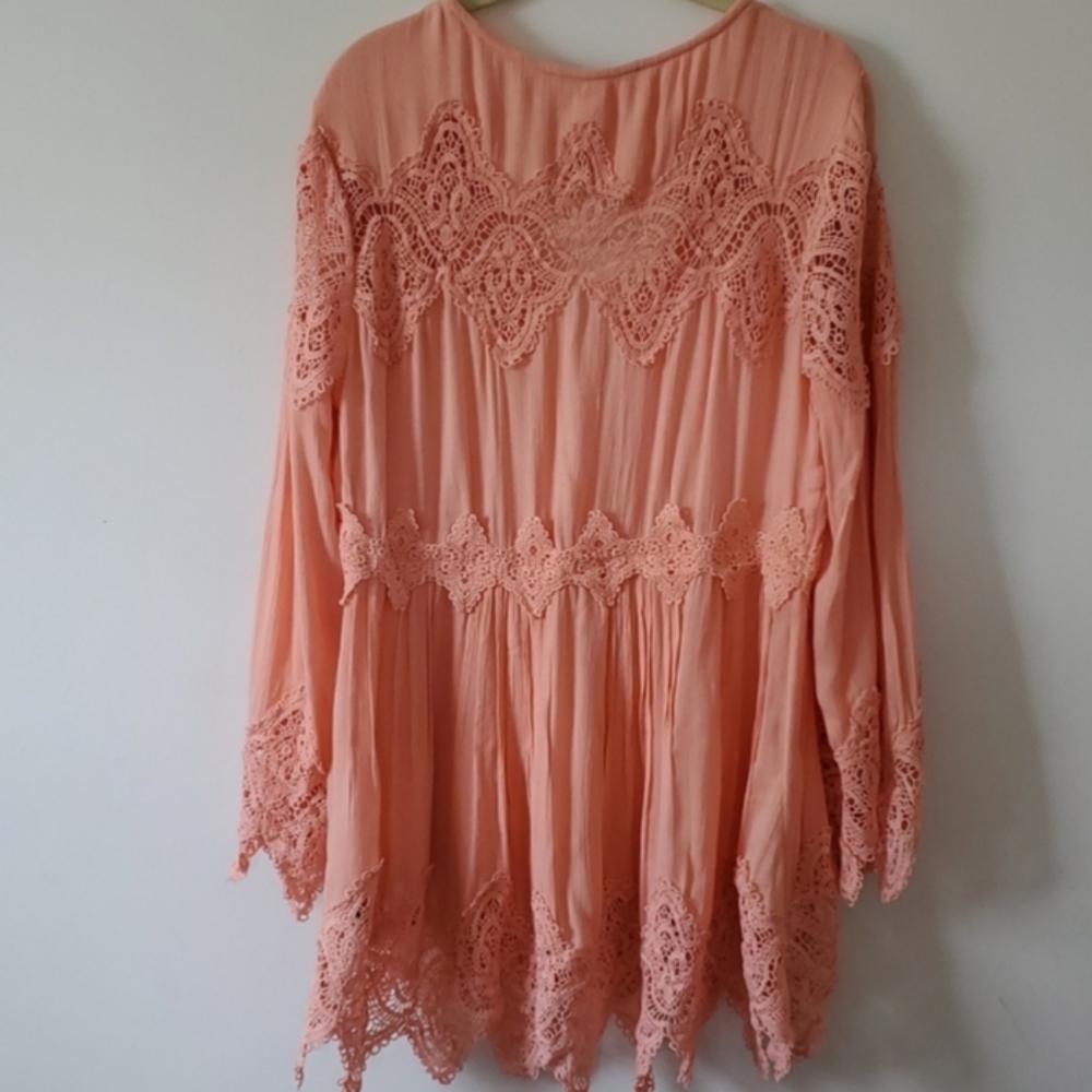 Boston Proper Yellow Lace Tunic Top - Picture 2 of 8